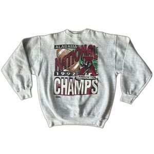 1990s Vintage1992 Alabama Crimson Tide Football National Champions Sweatshirt xl